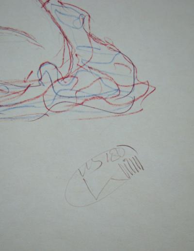 Gustav KLIMT (after), Erotic drawing, 1979 - Offset lithography signed 2