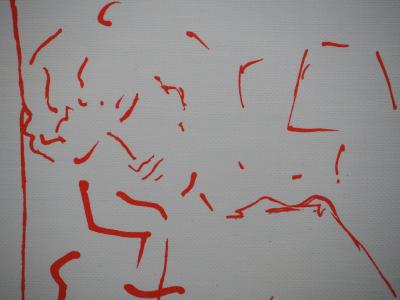Jean COCTEAU : Colombophilie, Rêveur et pigeons, Lithographie originale signée 2