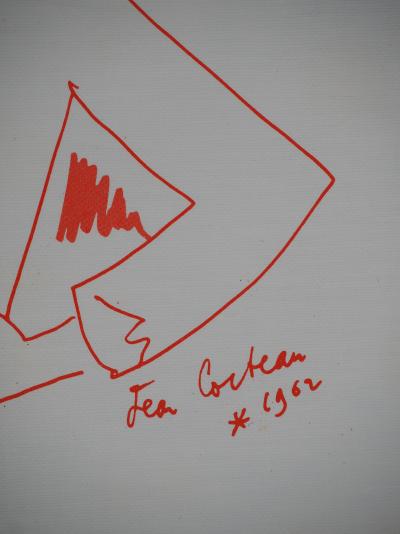 Jean COCTEAU : Le chef cuisinier, Lithographie originale signée 2
