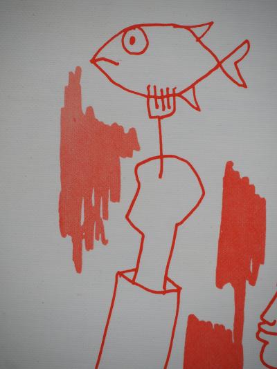 Jean COCTEAU : Le chef cuisinier, Lithographie originale signée 2