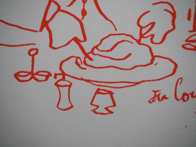 Jean COCTEAU : Gourmandise, le goinfre solitaire, Lithographie originale signée 2