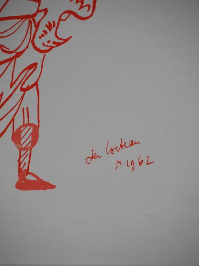 Jean COCTEAU : Le jeune chasseur, Lithographie originale signée 2