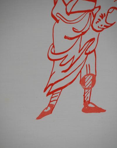 Jean COCTEAU : Le jeune chasseur, Lithographie originale signée 2