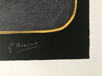 Georges BRAQUE ( d’après) - Le cygne de Léda . Lithographie signée dans la planche 2
