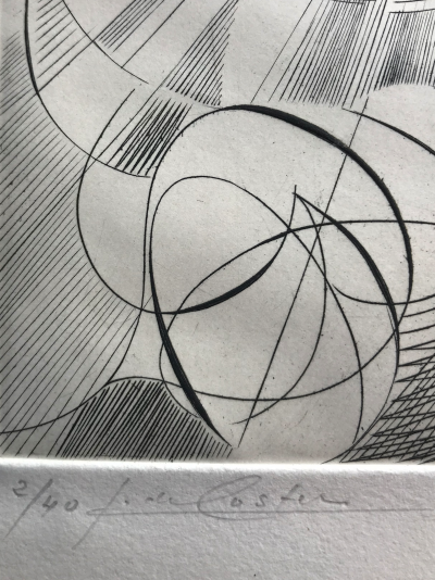 Germaine de COSTER - Cosuillages, vers 1960 - Gravure au burin signé à la main 2