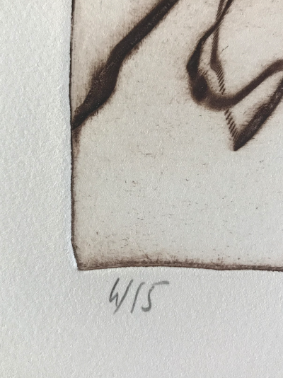 Emmanuelle RENARD - Composition à la banane - Gravure au carburundum.Signée au crayon 2