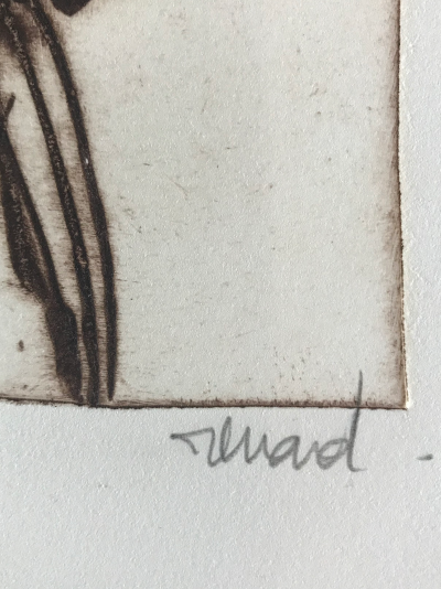 Emmanuelle RENARD - Composition à la banane - Gravure au carburundum.Signée au crayon 2
