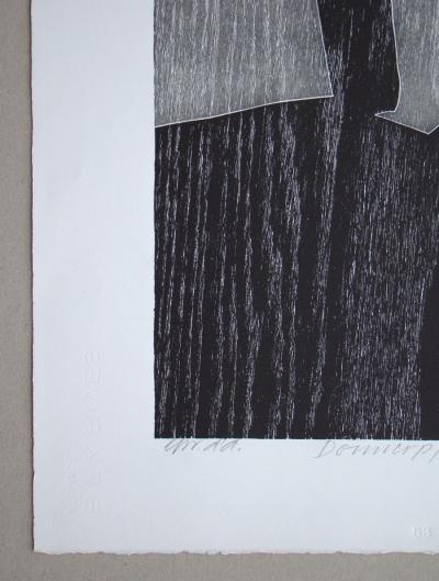 Franz EGGENSCHWILER - Donnerpfeile II., 1992 - Original woodcut hand-signed 2
