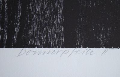 Franz EGGENSCHWILER - Donnerpfeile II., 1992 - Original woodcut hand-signed 2