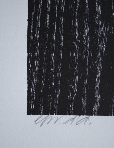 Franz EGGENSCHWILER - Donnerpfeile II., 1992 - Original woodcut hand-signed 2
