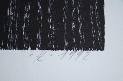 Franz EGGENSCHWILER - Donnerpfeile II., 1992 - Original woodcut hand-signed 2