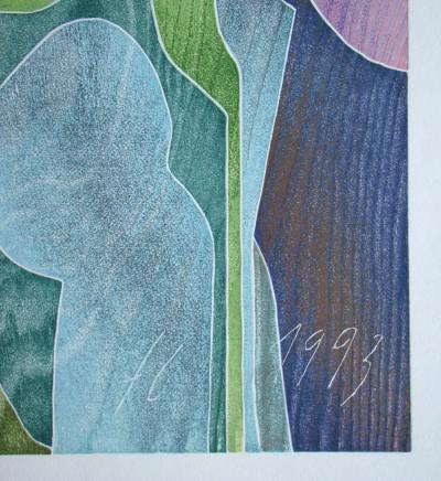 Franz EGGENSCHWILER - Morgentau, 1993 - Original woodcut 2