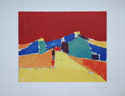 Nicolas DE STAËL (after) - Agrigente, 1960 - Offset lithography signed 2