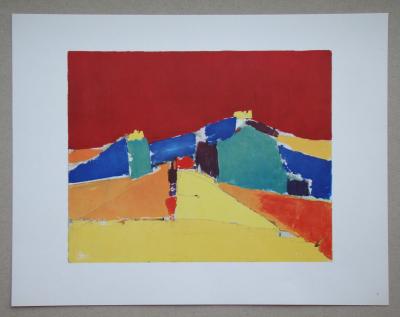 Nicolas DE STAËL (after) - Agrigente, 1960 - Offset lithography signed 2