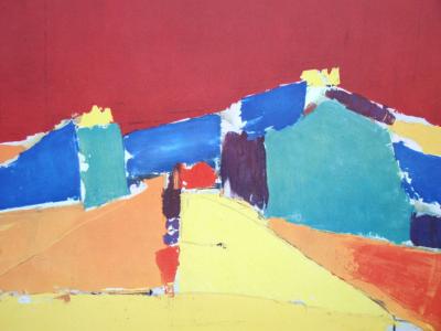 Nicolas DE STAËL (after) - Agrigente, 1960 - Offset lithography signed 2