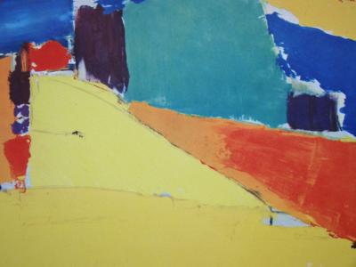 Nicolas DE STAËL (after) - Agrigente, 1960 - Offset lithography signed 2