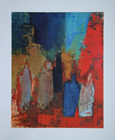 Nicolas DE STAËL (after) - Bouteilles, 1960 - Offset lithography signed 2