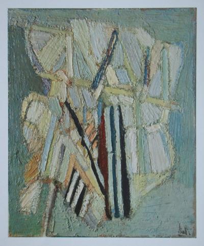 Nicolas DE STAËL (after) - Composition Céladon, 1960 - Offset lithography signed 2