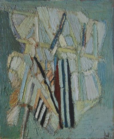 Nicolas DE STAËL (after) - Composition Céladon, 1960 - Offset lithography signed 2