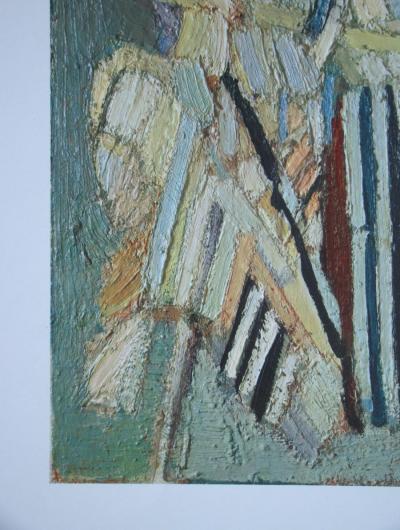 Nicolas DE STAËL (after) - Composition Céladon, 1960 - Offset lithography signed 2