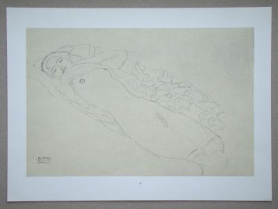 Gustav KLIMT (after), Erotic drawing, 1979 - Offset lithography 2