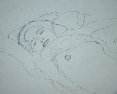 Gustav KLIMT (after), Erotic drawing, 1979 - Offset lithography 2