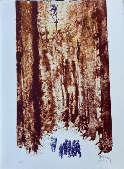 Jean-Pierre STHOLL - Forêts fantômes, 2013 - 4 lithographies 2