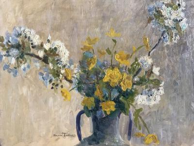 Maurice TESTARD - Bouquet, vers 1920 - Huile sur toile signée. 2