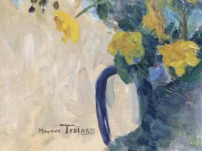 Maurice TESTARD - Bouquet, vers 1920 - Huile sur toile signée. 2