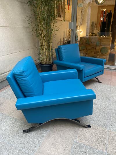 paire de fauteuils Lounge 875 Ico Parisi pour Cassina 2