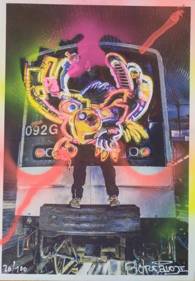 Bordalo II - Lighted Raven sérigraphie réhaussée 2025 2