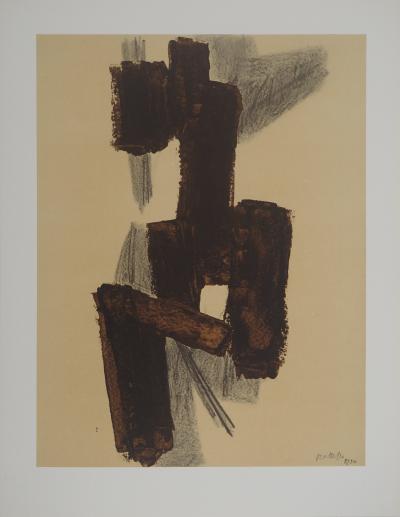 Pierre SOULAGES : Peinture II 1950, Héliogravure signée 2