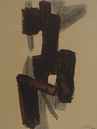 Pierre SOULAGES : Peinture II 1950, Héliogravure signée 2