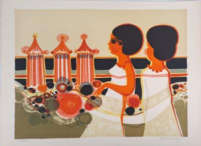 Frédéric Menguy - La Plage, les Angéliques, 1975 - Lithographie originale 2