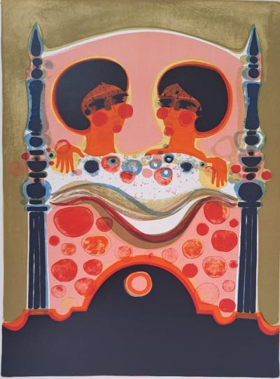 Frédéric Menguy - La Sieste, les Angéliques, 1975 - Lithographie originale 2