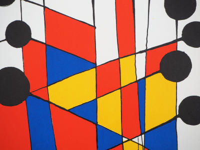 Alexander CALDER - Ballons et mosaique - Lithographie originale 1971 2