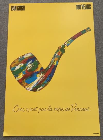 Milton Glaser, ceci n’est pas la pipe de Vincent, affiche, 1989 2