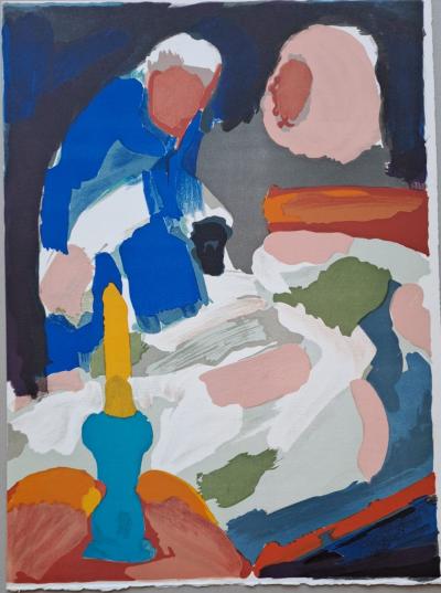 Pierre Ambrogiani - La conversation - Lithographie originale