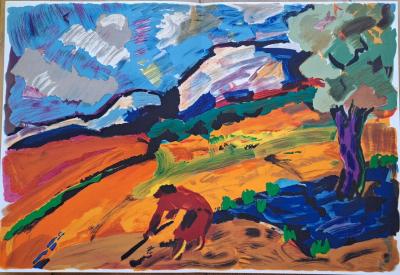 Pierre Ambrogiani - Paysage de Provence - Lithographie originale 2