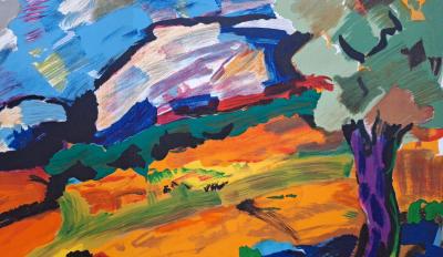 Pierre Ambrogiani - Paysage de Provence - Lithographie originale 2