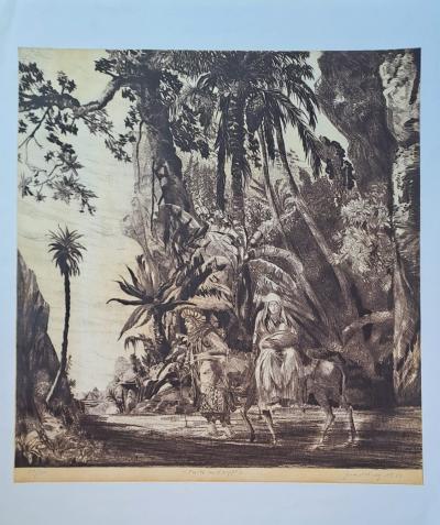 Gérard Diaz - Fuite en Egypte, 1984 - Gravure originale signée 2