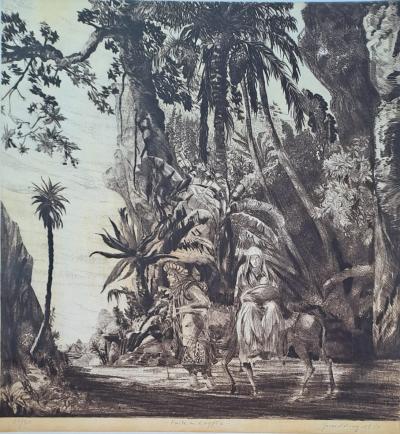 Gérard Diaz - Fuite en Egypte, 1984 - Gravure originale signée 2
