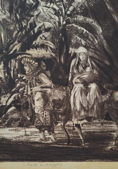 Gérard Diaz - Fuite en Egypte, 1984 - Gravure originale signée 2