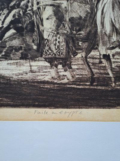 Gérard Diaz - Fuite en Egypte, 1984 - Gravure originale signée 2