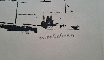 Michel de Gallard - Quai de Seine - Lithographie originale signée 2