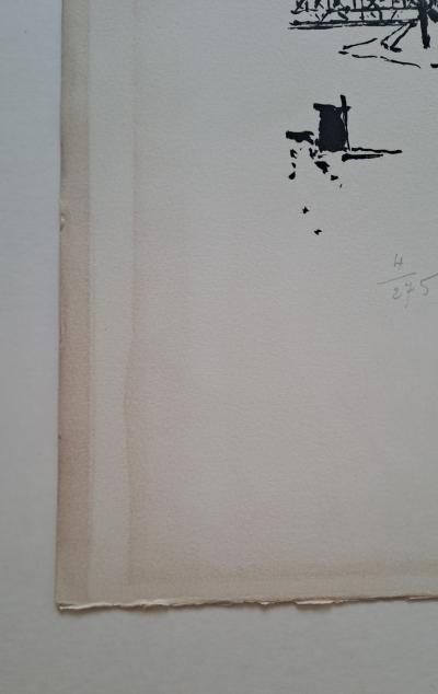 Michel de Gallard - Quai de Seine - Lithographie originale signée 2