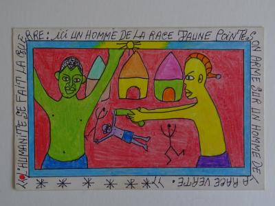 Frédéric Bruly Bouabré - Drawing, 2009 - Ink and colour pencils 2