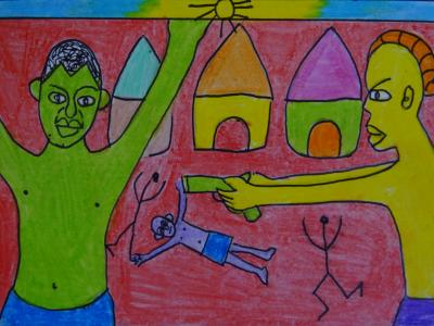 Frédéric Bruly Bouabré - Drawing, 2009 - Ink and colour pencils 2