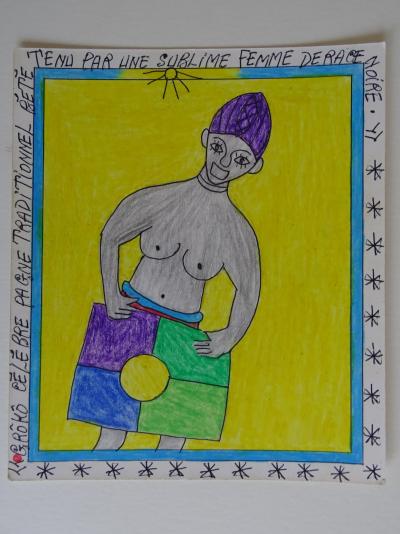 Frédéric Bruly Bouabré - Drawing, 2008 - Ink and colour pencils 2