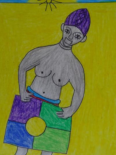 Frédéric Bruly Bouabré - Drawing, 2008 - Ink and colour pencils 2